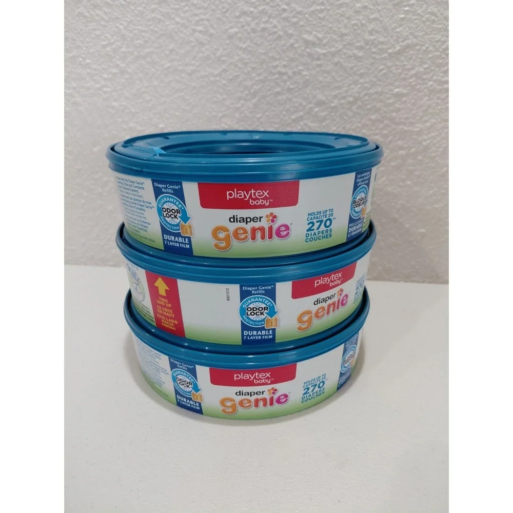 Playtex‎ Diaper Genie Refills 3 Pack Odor Lock 7 Layer Holds 270 Diapers Each
